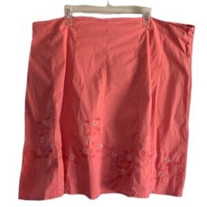 Club Z Embroidered & Beaded Floral Stretch Midi Skirt, [Sz 20]